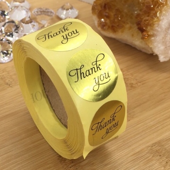 Other - 500 Gold Foil Thank You Stickers PRICE IS FIRM